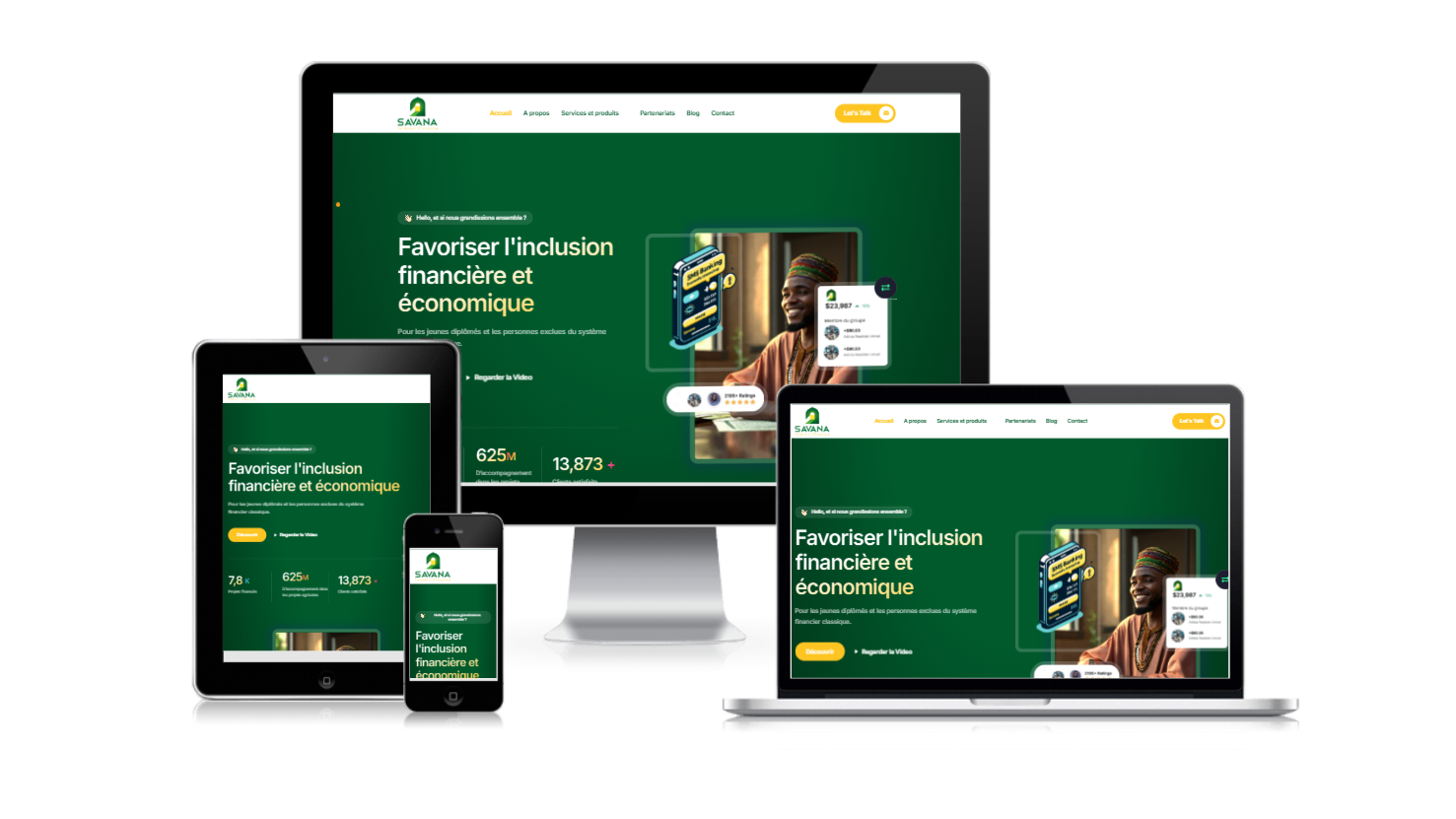 Aperçu du site Savana Finance